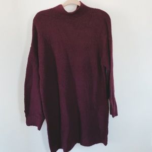 Pink lily long turtleneck sweater